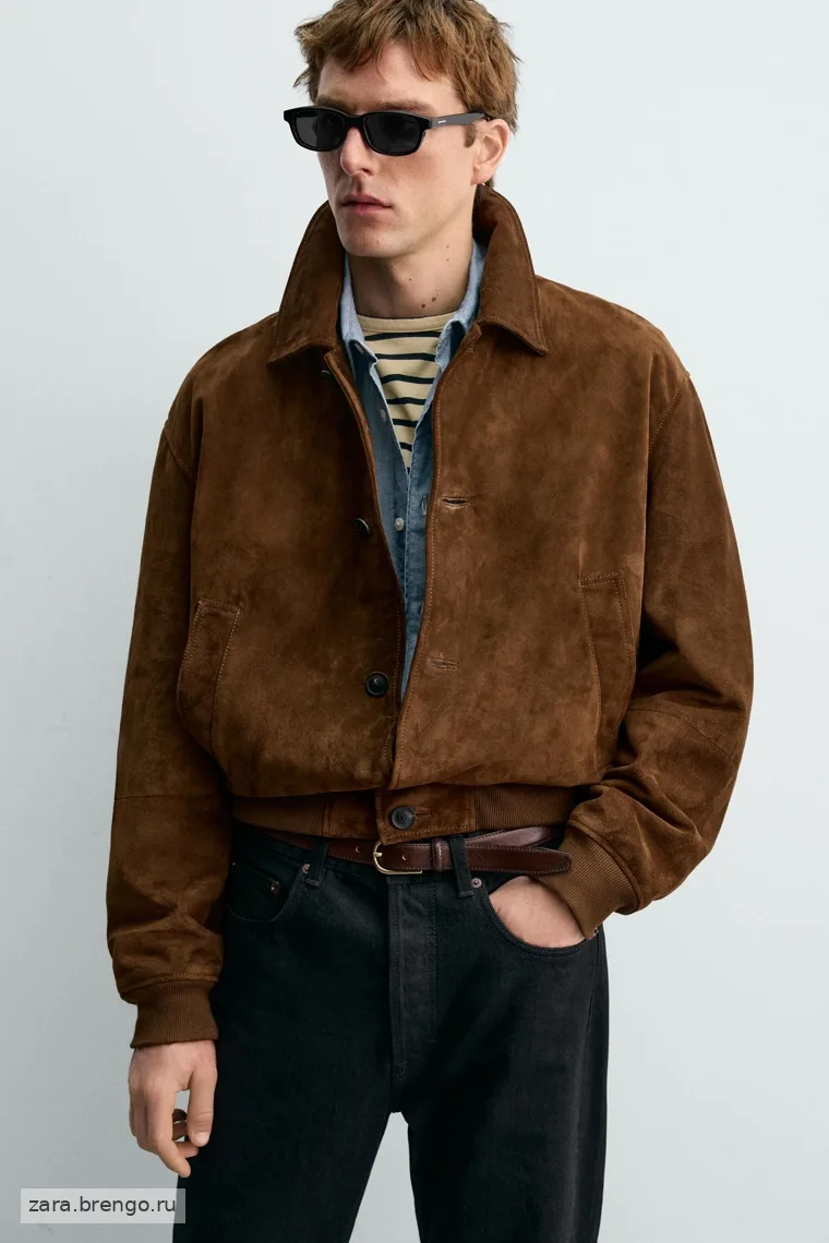 Укороченная куртка из замши Zara «Aaron Levine»