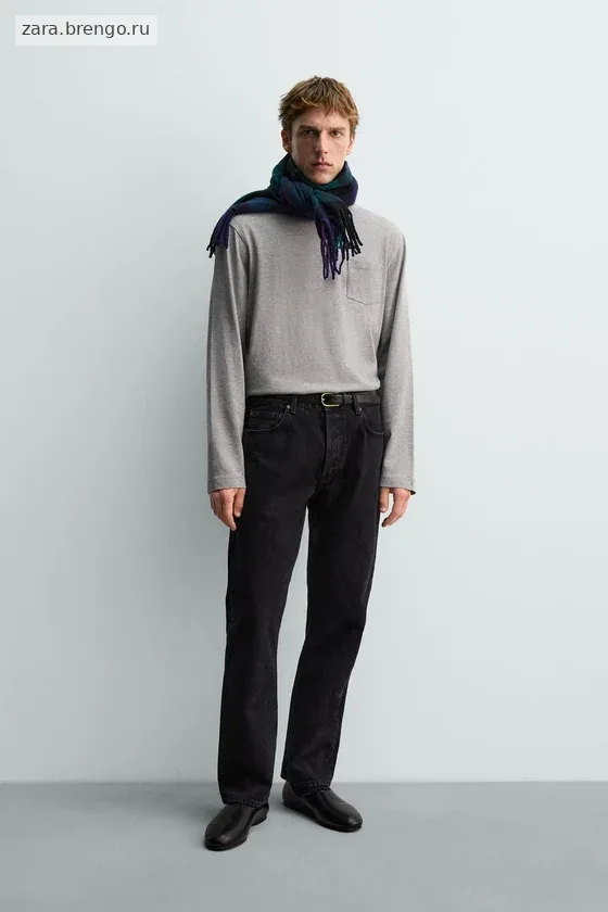 ФУТБОЛКА С ДЛИННЫМИ РУКАВАМИ И НАГРУДНЫМ КАРМАНОМ Zara «Aaron Levine»