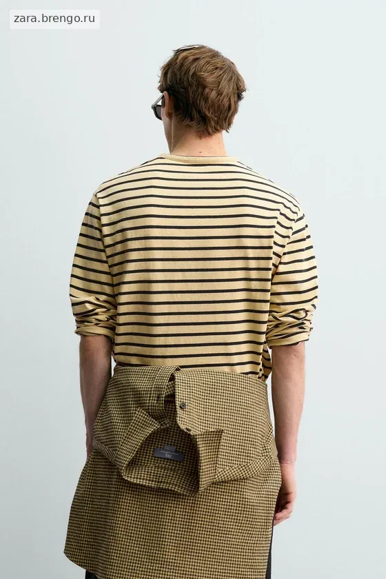 ЖАККАРДОВАЯ ФУТБОЛКА В ПОЛОСКУ Zara «Aaron Levine»