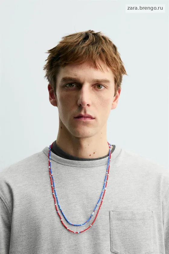 НАБОР ИЗ ДВУХ КОНТРАСТНЫХ ОЖЕРЕЛИЙ Zara «Aaron Levine»