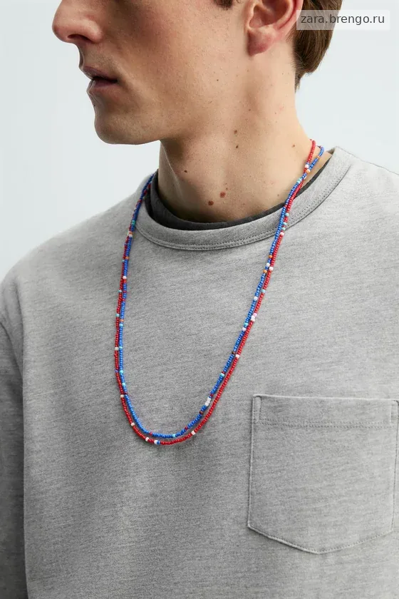 НАБОР ИЗ ДВУХ КОНТРАСТНЫХ ОЖЕРЕЛИЙ Zara «Aaron Levine»