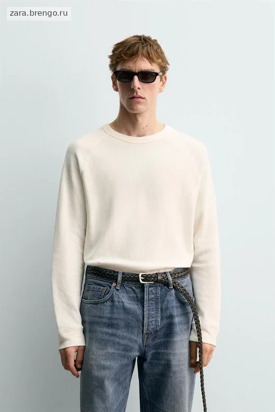 ФУТБОЛКА ИЗ РЕЛЬЕФНОЙ ТКАНИ Zara «Aaron Levine»