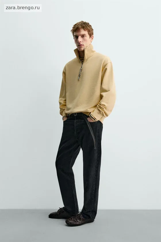 ТОЛСТОВКА С ВОРОТНИКОМ НА МОЛНИИ И ЛЕНТОЙ Zara «Aaron Levine»