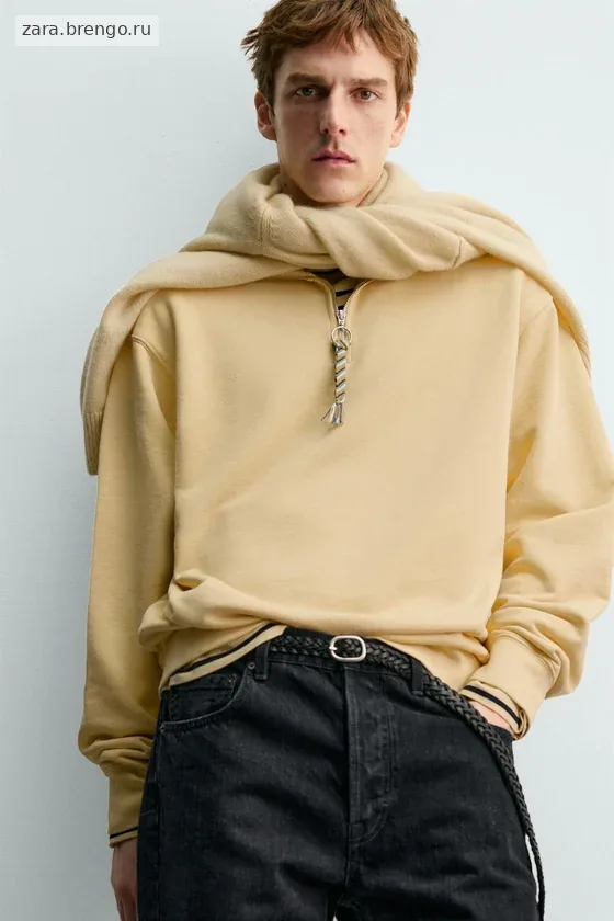 ТОЛСТОВКА С ВОРОТНИКОМ НА МОЛНИИ И ЛЕНТОЙ Zara «Aaron Levine»