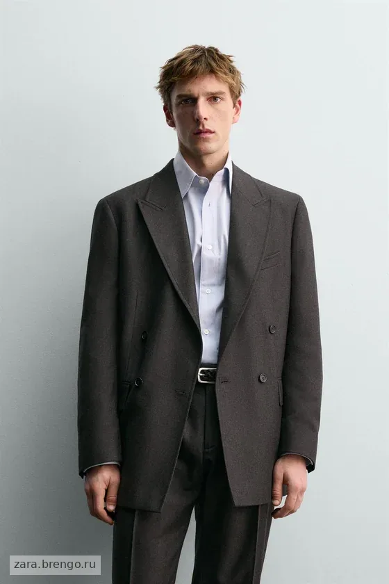 ДВУБОРТНЫЙ КОСТЮМНЫЙ БЛЕЙЗЕР ИЗ ШЕРСТИ Zara «Aaron Levine»