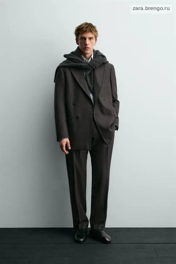 ДВУБОРТНЫЙ КОСТЮМНЫЙ БЛЕЙЗЕР ИЗ ШЕРСТИ Zara «Aaron Levine»
