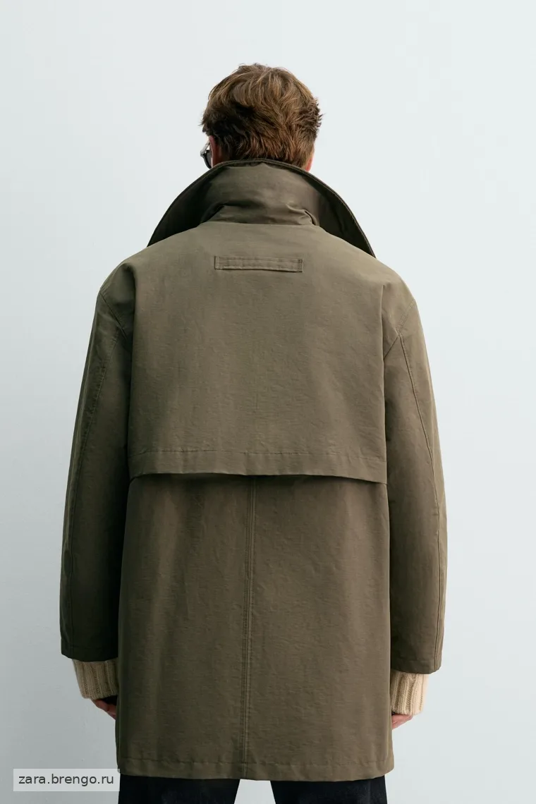 Техническая парка с контрастным воротником Zara «Aaron Levine»