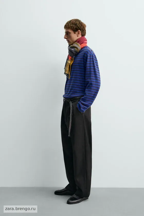ЖАККАРДОВАЯ ФУТБОЛКА В ПОЛОСКУ Zara «Aaron Levine»