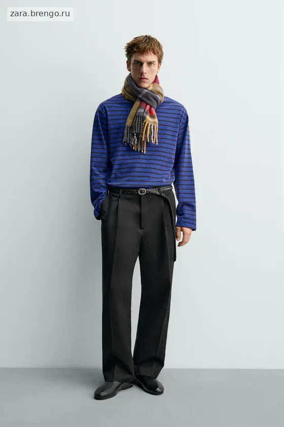 ЖАККАРДОВАЯ ФУТБОЛКА В ПОЛОСКУ Zara «Aaron Levine»