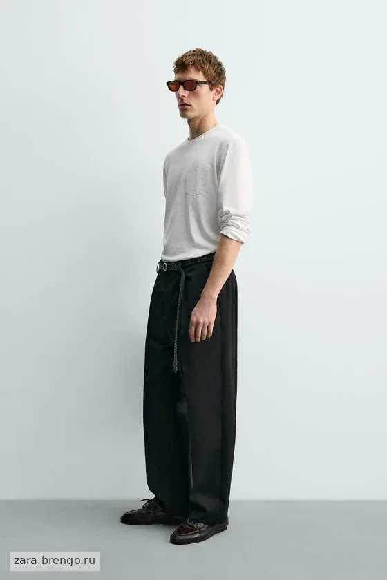 ФУТБОЛКА С ДЛИННЫМИ РУКАВАМИ И НАГРУДНЫМ КАРМАНОМ Zara «Aaron Levine»