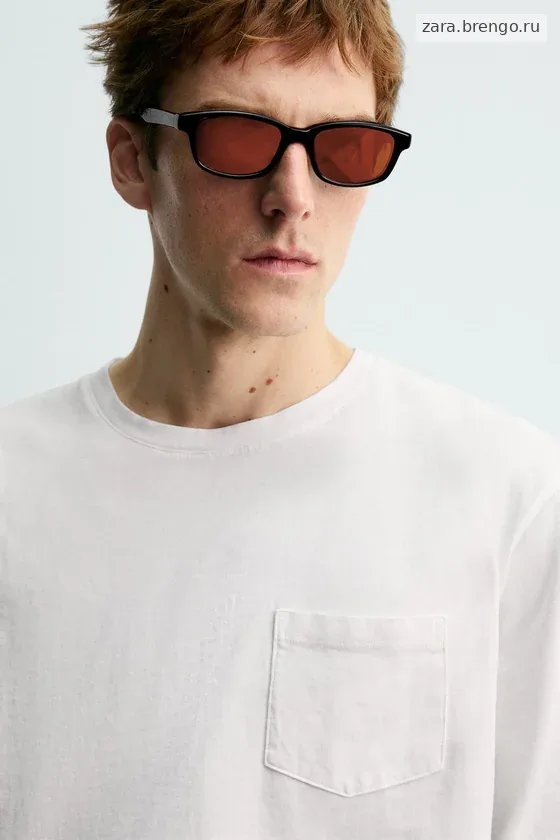 ФУТБОЛКА С ДЛИННЫМИ РУКАВАМИ И НАГРУДНЫМ КАРМАНОМ Zara «Aaron Levine»