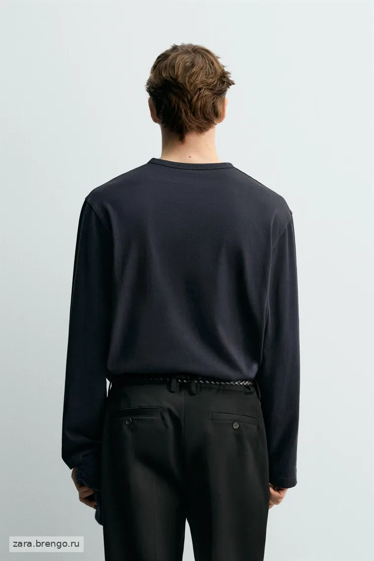 Футболка с карманом и длинным рукавом Zara «Aaron Levine»