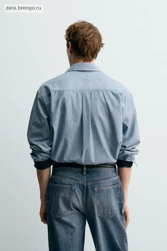 РУБАШКА ИЗ ДЖИНСОВОЙ ТКАНИ CHAMBRAY Zara «Aaron Levine»