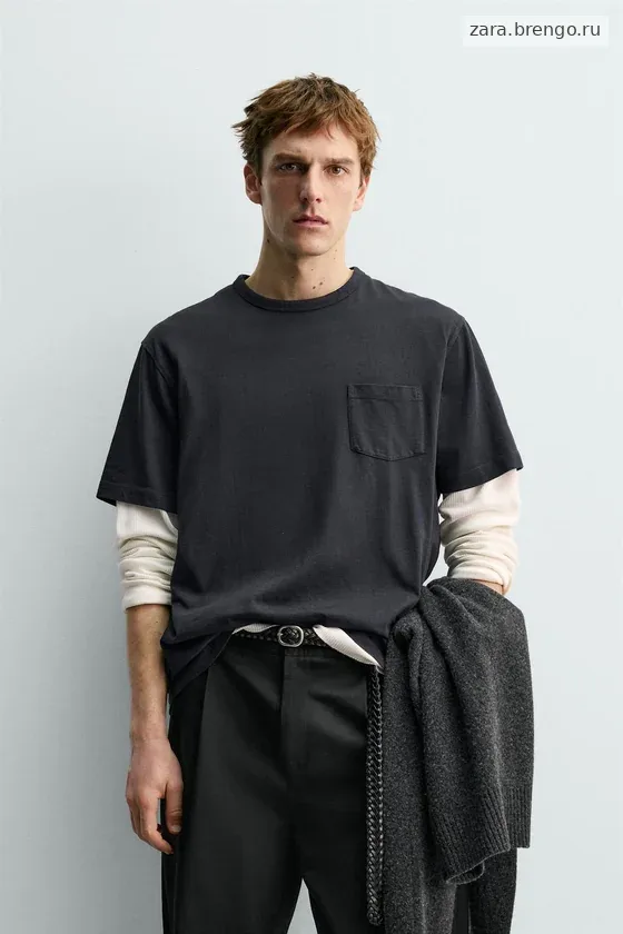 ФУТБОЛКА С КАРМАНОМ Zara «Aaron Levine»