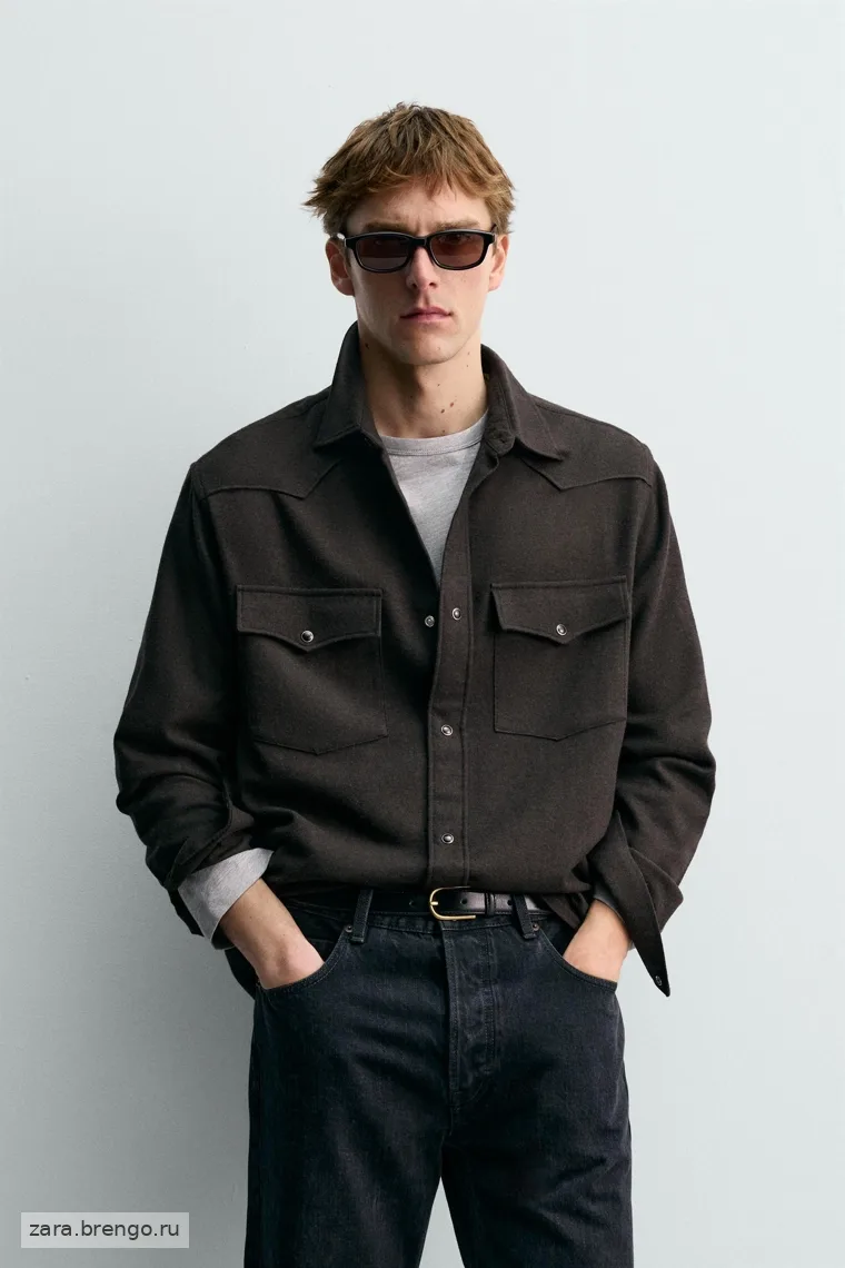 Рубашка western с шерстью Zara «Aaron Levine»