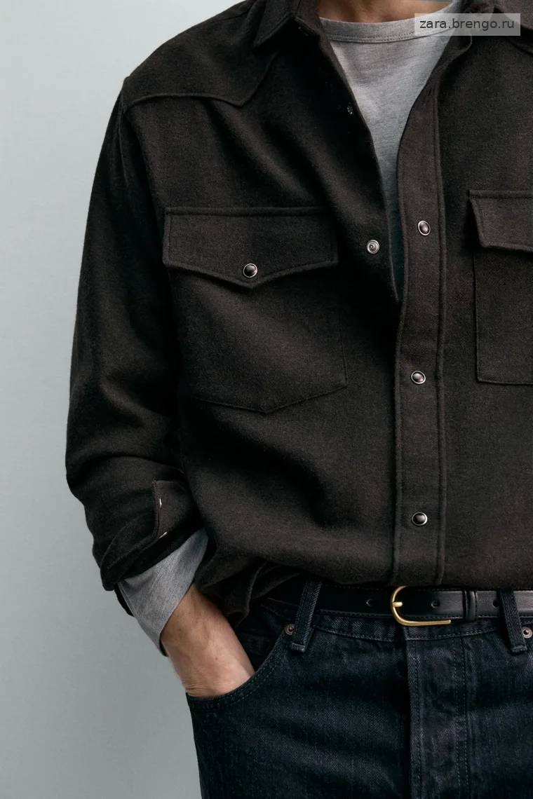 Рубашка western с шерстью Zara «Aaron Levine»
