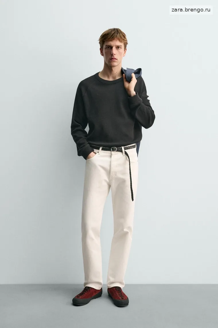 Мужская футболка с рельефным трикотажем Zara «Aaron Levine»