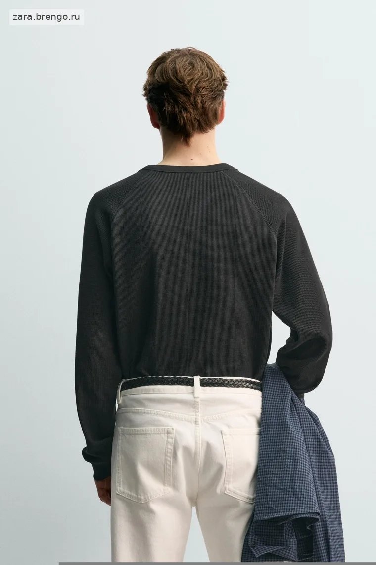 Мужская футболка с рельефным трикотажем Zara «Aaron Levine»