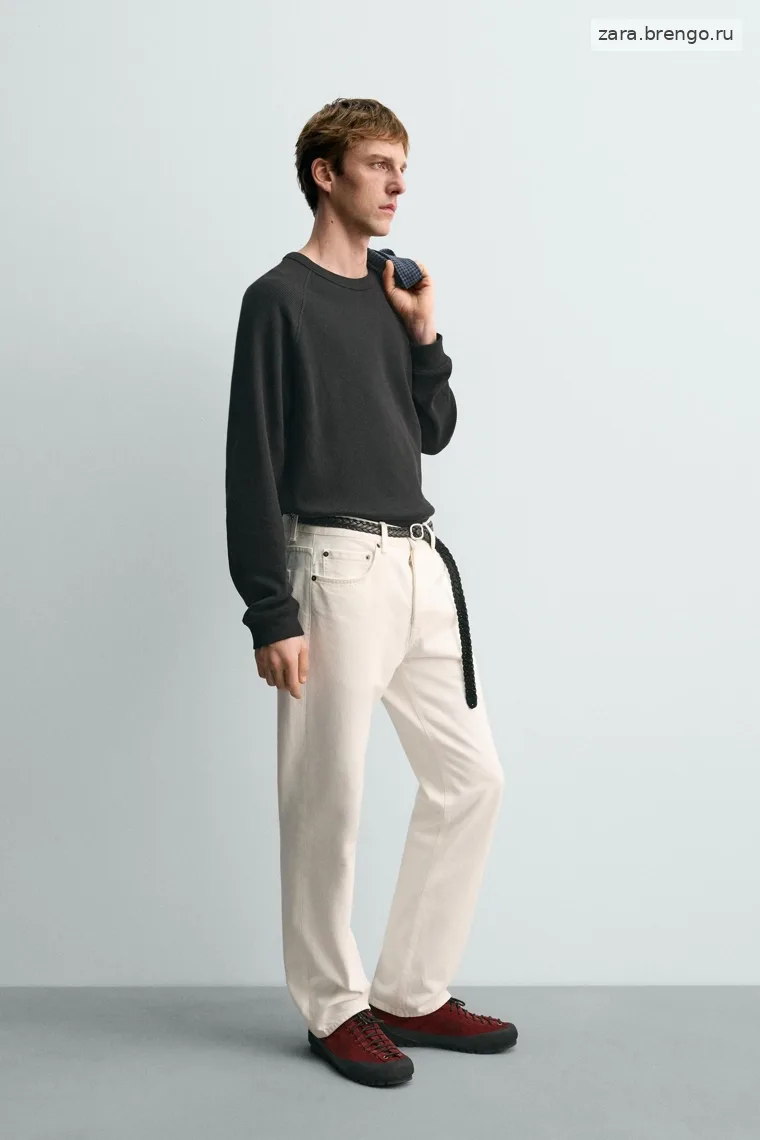 Мужская футболка с рельефным трикотажем Zara «Aaron Levine»