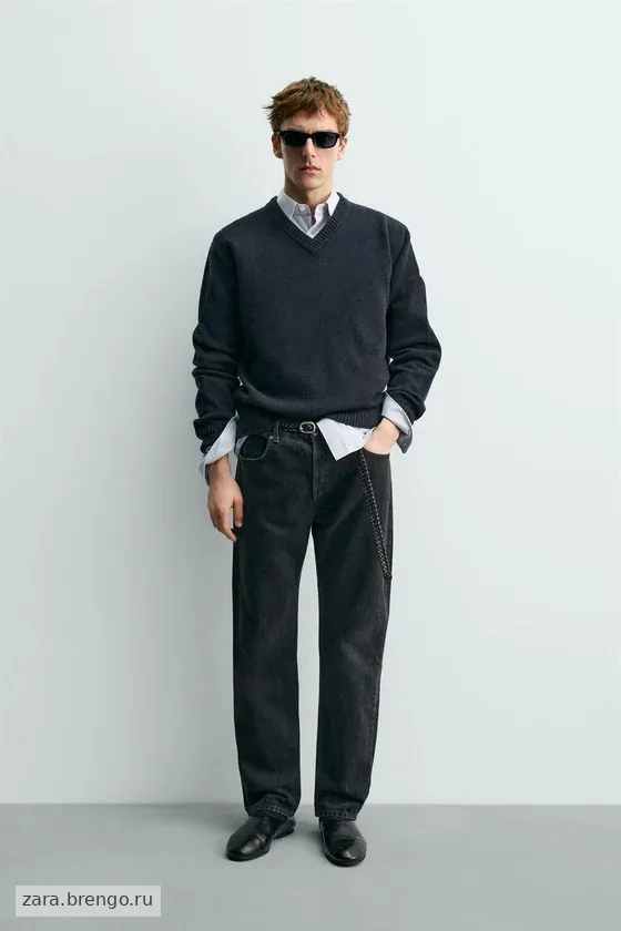 ШЕРСТЯНОЙ СВИТЕР С V-ОБРАЗНЫМ ВЫРЕЗОМ Zara «Aaron Levine»