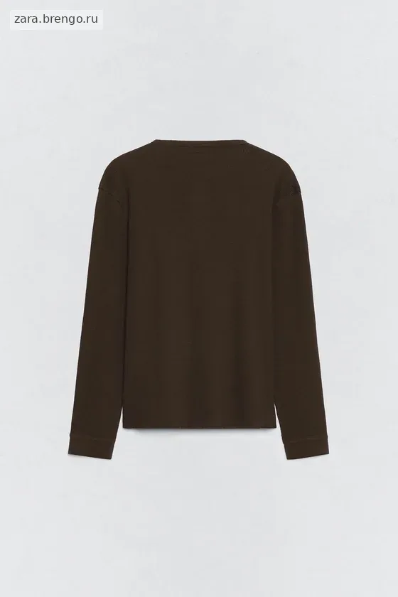 Мужская футболка с длинными рукавами и гофре от Zara «Soshiotsuki»