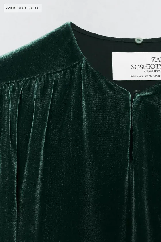 Бархатное платье с съемным шарфом Zara «Soshiotsuki»