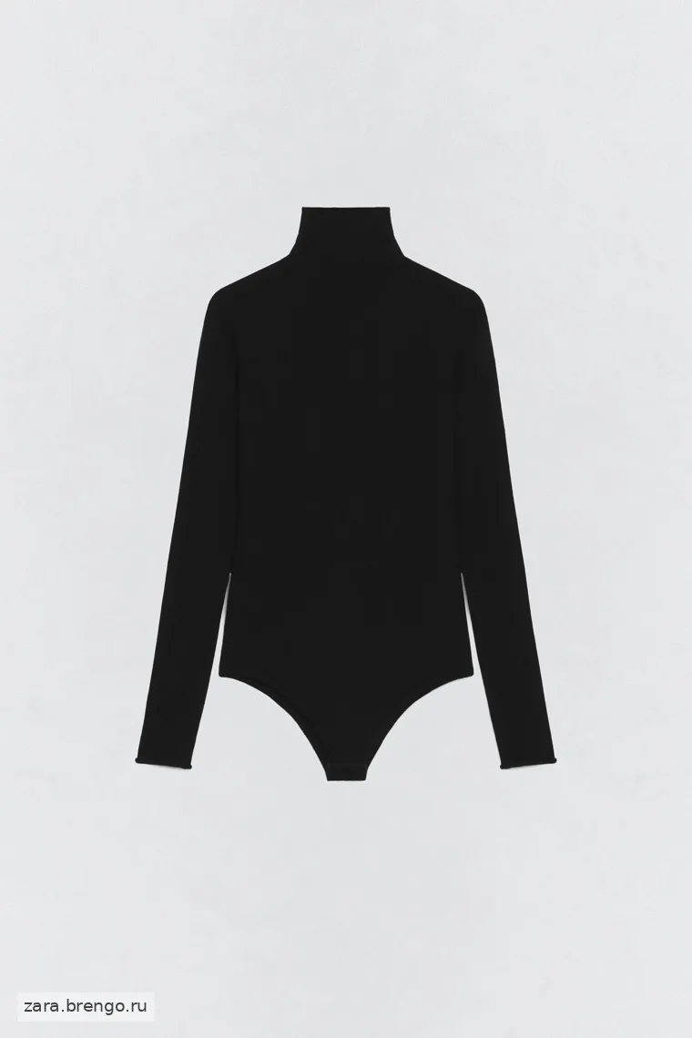 Боди с высоким воротником из шерстяно-хлопковой смеси Zara «Soshiotsuki»