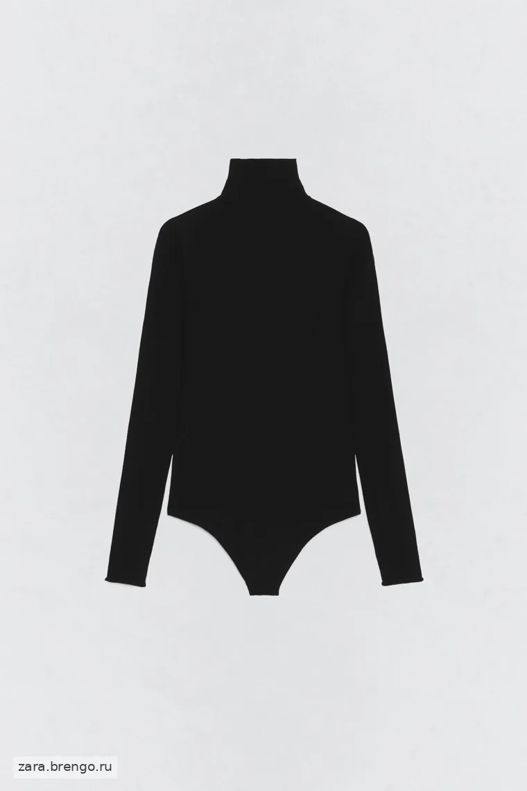 Боди с высоким воротником из шерстяно-хлопковой смеси Zara «Soshiotsuki»