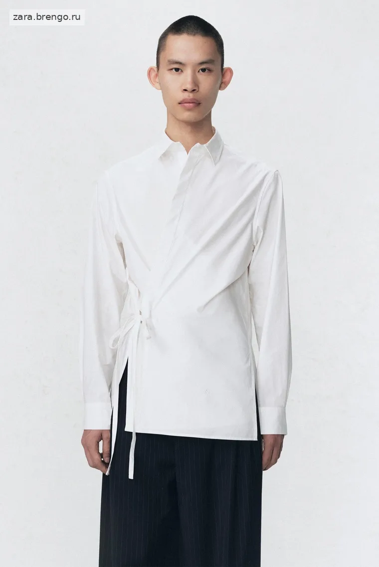 Рубашка из поплина с бантом Zara «Soshiotsuki»