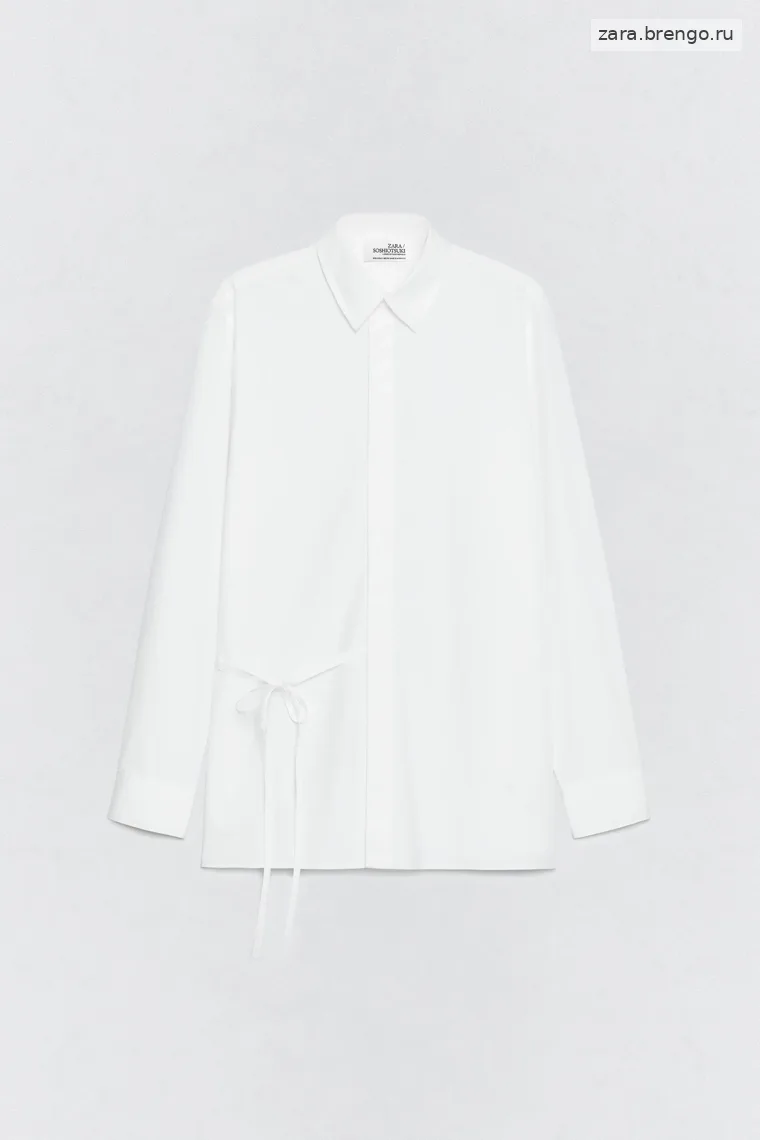 Рубашка из поплина с бантом Zara «Soshiotsuki»