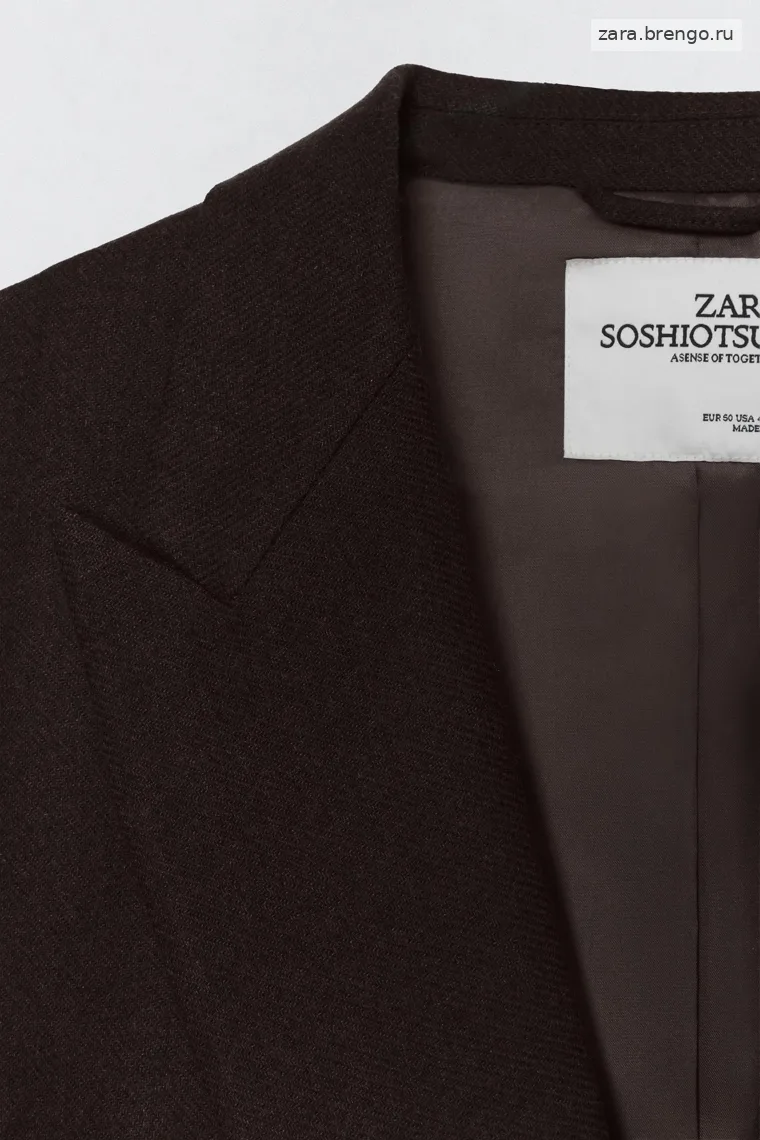 Фланелевый фрак-блейзер Zara «Soshiotsuki»