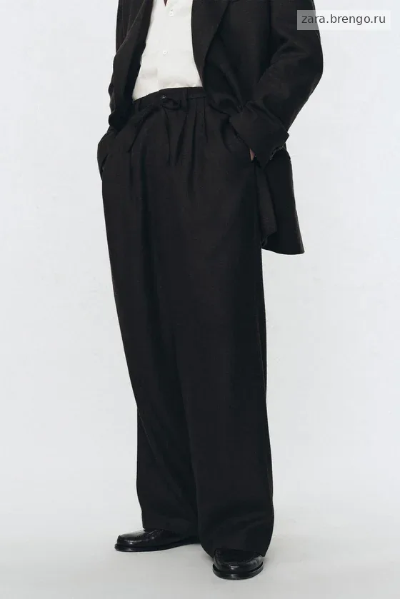 Плиссированные брюки костюма из фланели Zara «Soshiotsuki»
