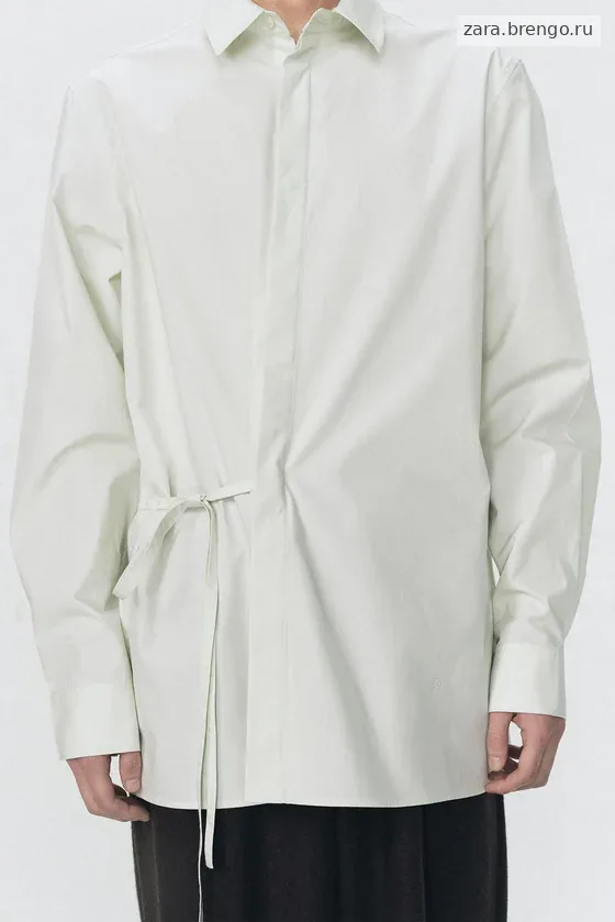 Рубашка с бантом из поплина Zara «Soshiotsuki»