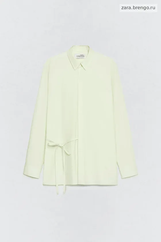 Рубашка с бантом из поплина Zara «Soshiotsuki»