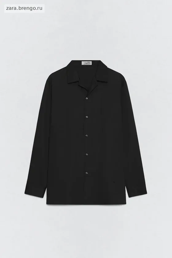Рубашка из хлопкового поплина свободного кроя Zara «Soshiotsuki»