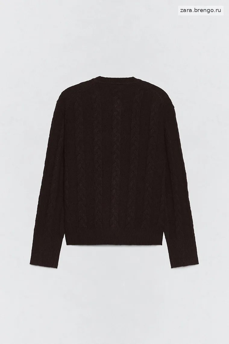 Кардиган из вязаной шерсти со сплошным узором Zara «Soshiotsuki»