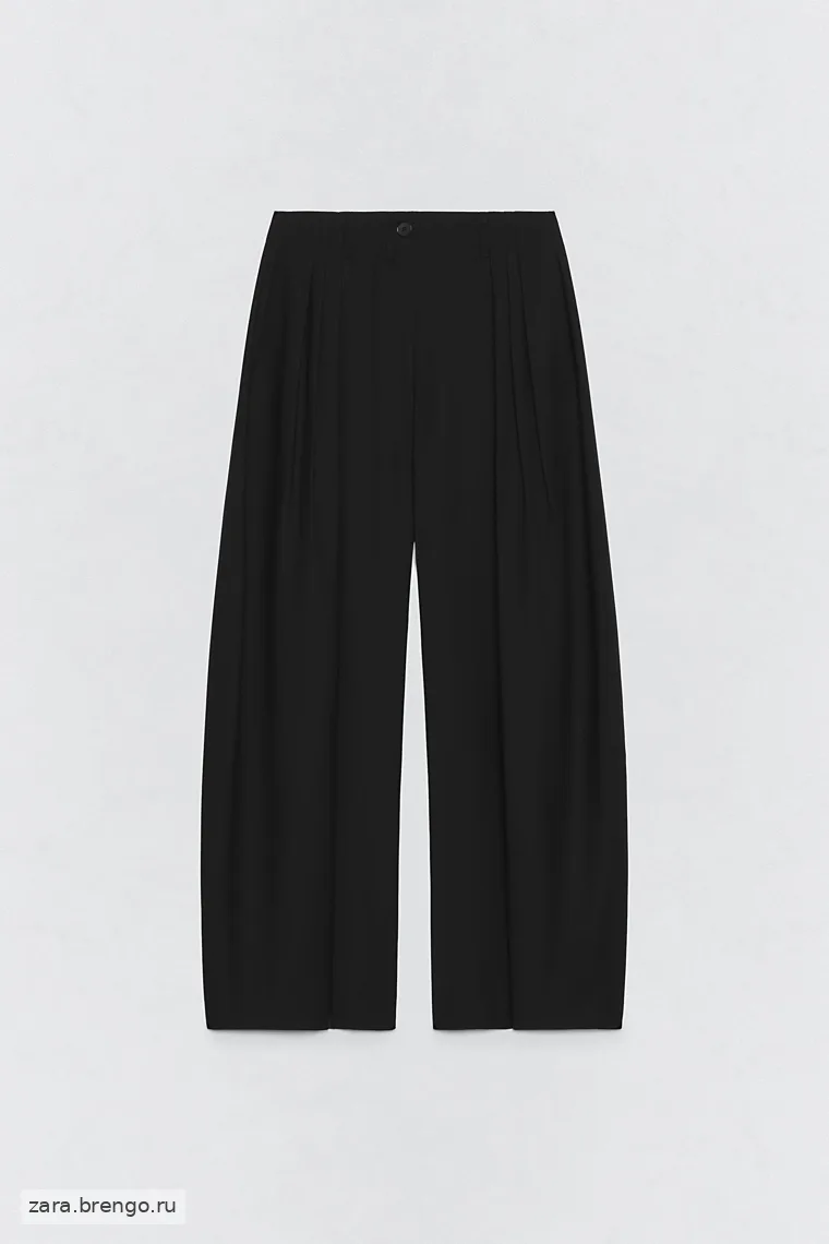 Брюки с защипами из шерсти Zara «Soshiotsuki»