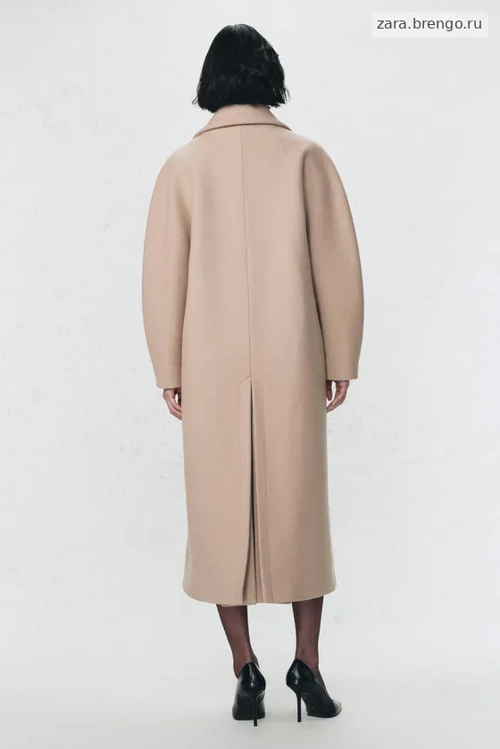 Пальто из шерстяно-миксовой пряжи Zara «Soshiotsuki»