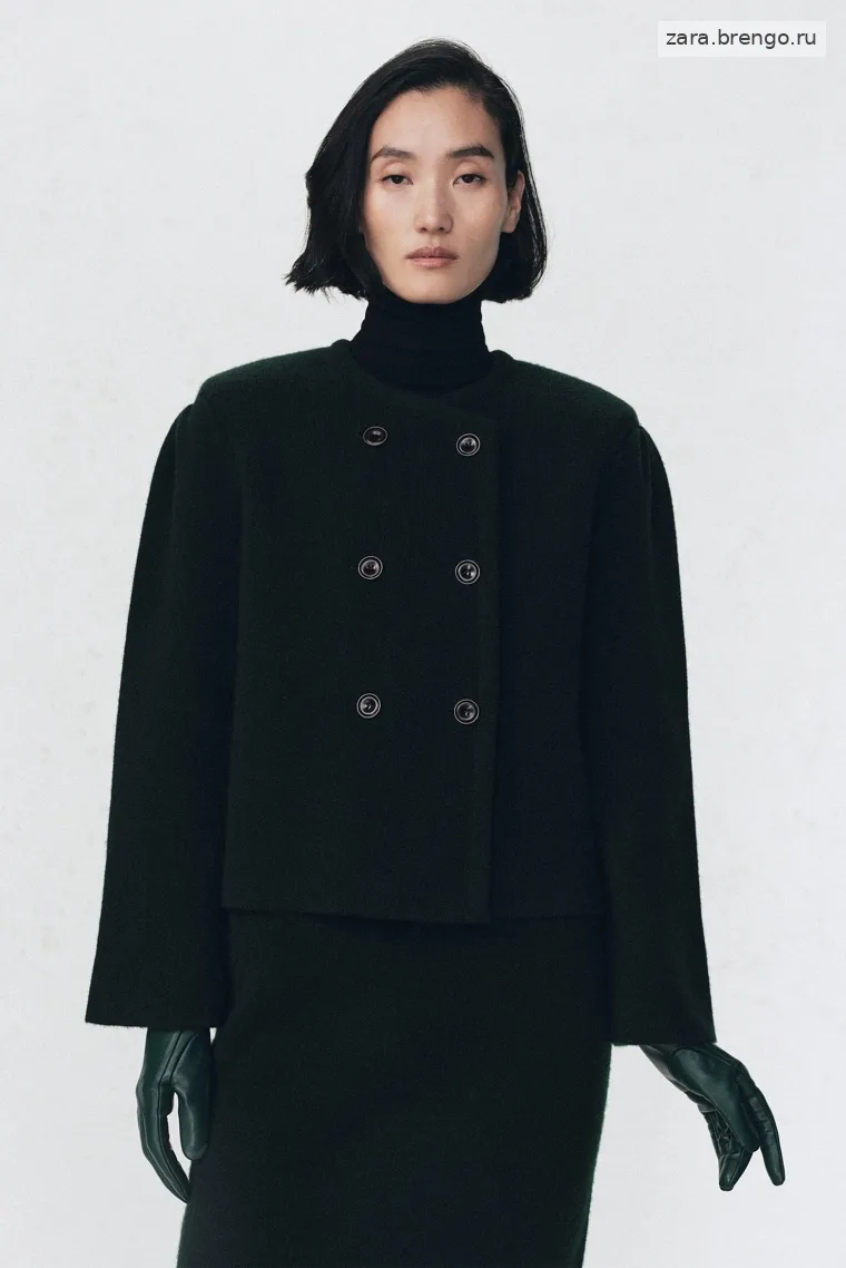 Жакет с плечевыми накладками из шерсти Zara «Soshiotsuki»