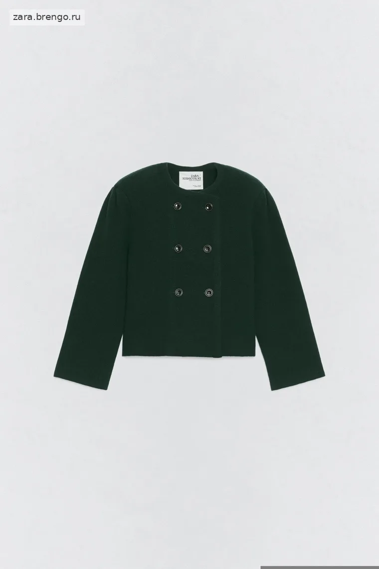 Жакет с плечевыми накладками из шерсти Zara «Soshiotsuki»