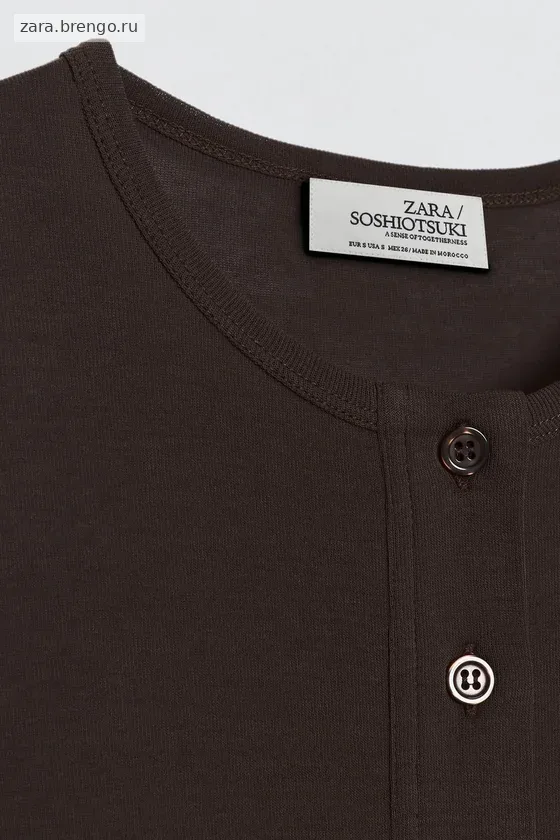 Футболка с воротником хэнли Zara «Soshiotsuki»