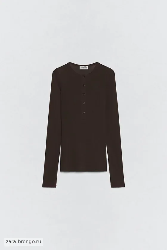 Футболка с воротником хэнли Zara «Soshiotsuki»