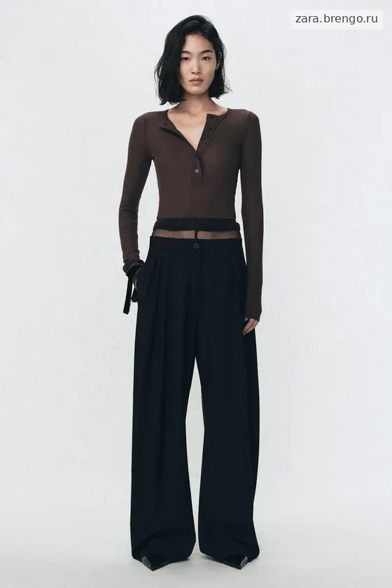 Футболка с воротником хэнли Zara «Soshiotsuki»