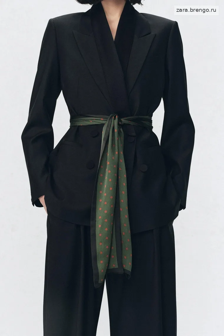 Шелковый шарф Zara «Soshiotsuki»