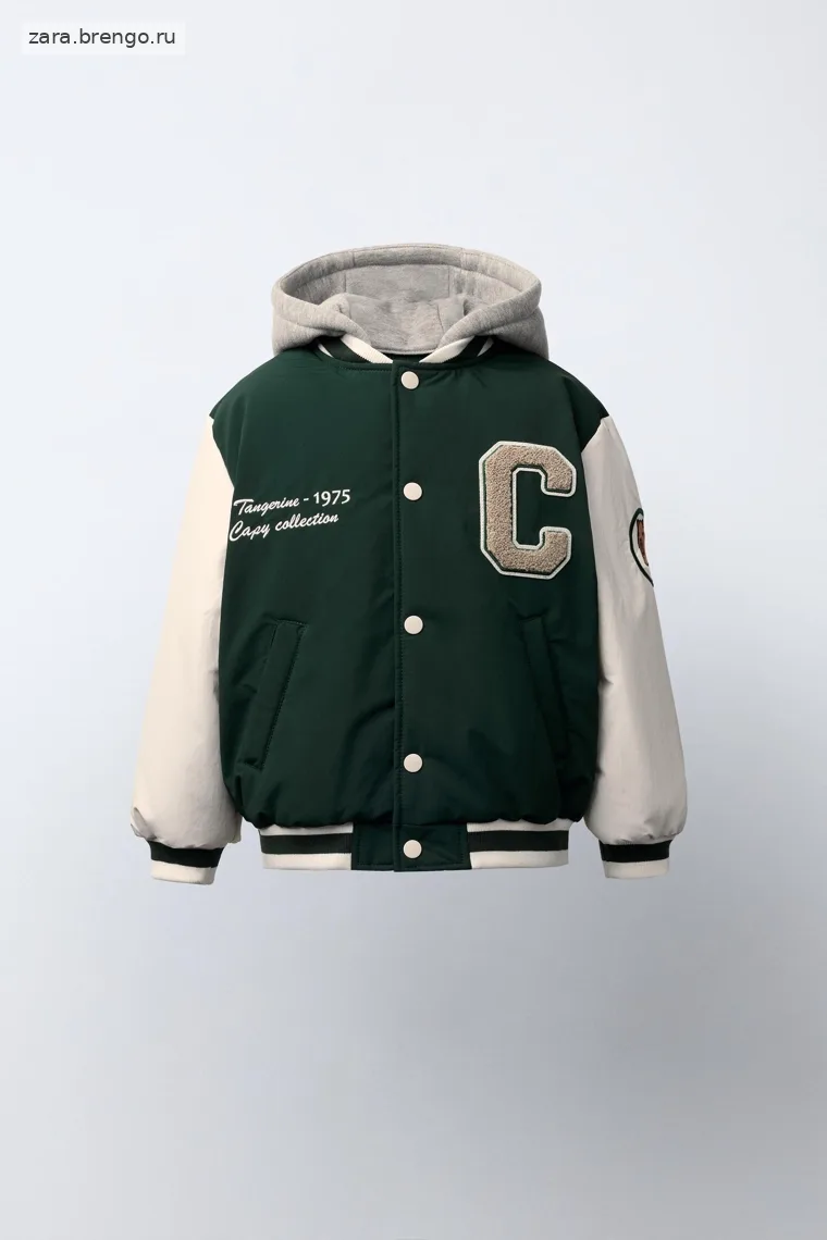 Бомбер съемным капюшоном и флисовой подкладкой nylon capibara capyfun ©
