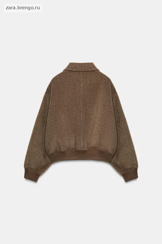 БОМБЕР ИЗ СМЕСОВОЙ ШЕРСТИ — коллекция Zara «ZW»