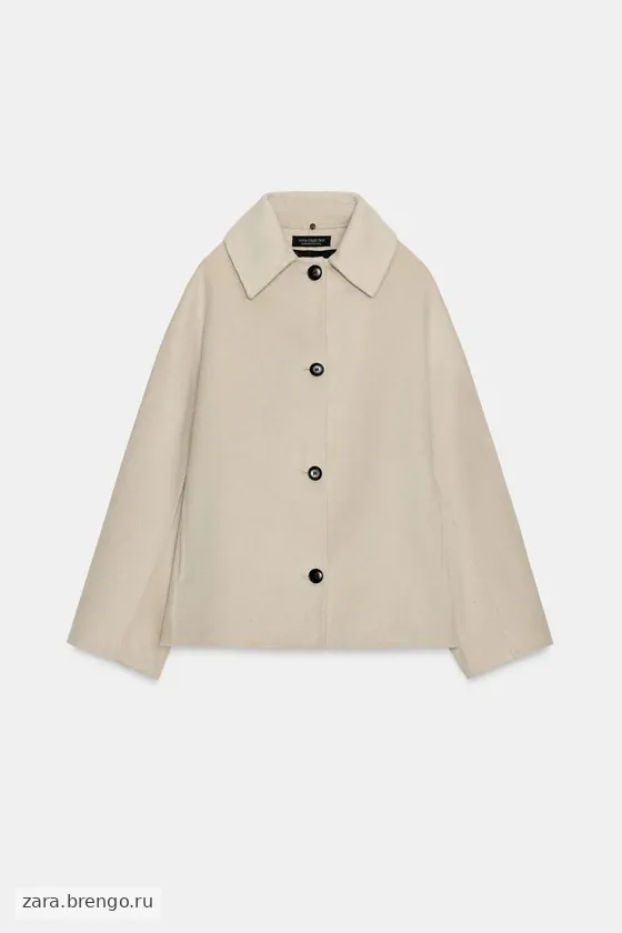 КУРТКА С ШЕРСТЬЮ И ВОРОТНИКОМ ИЗ ИСКУССТВЕННОГО МЕХА — коллекция Zara «ZW»
