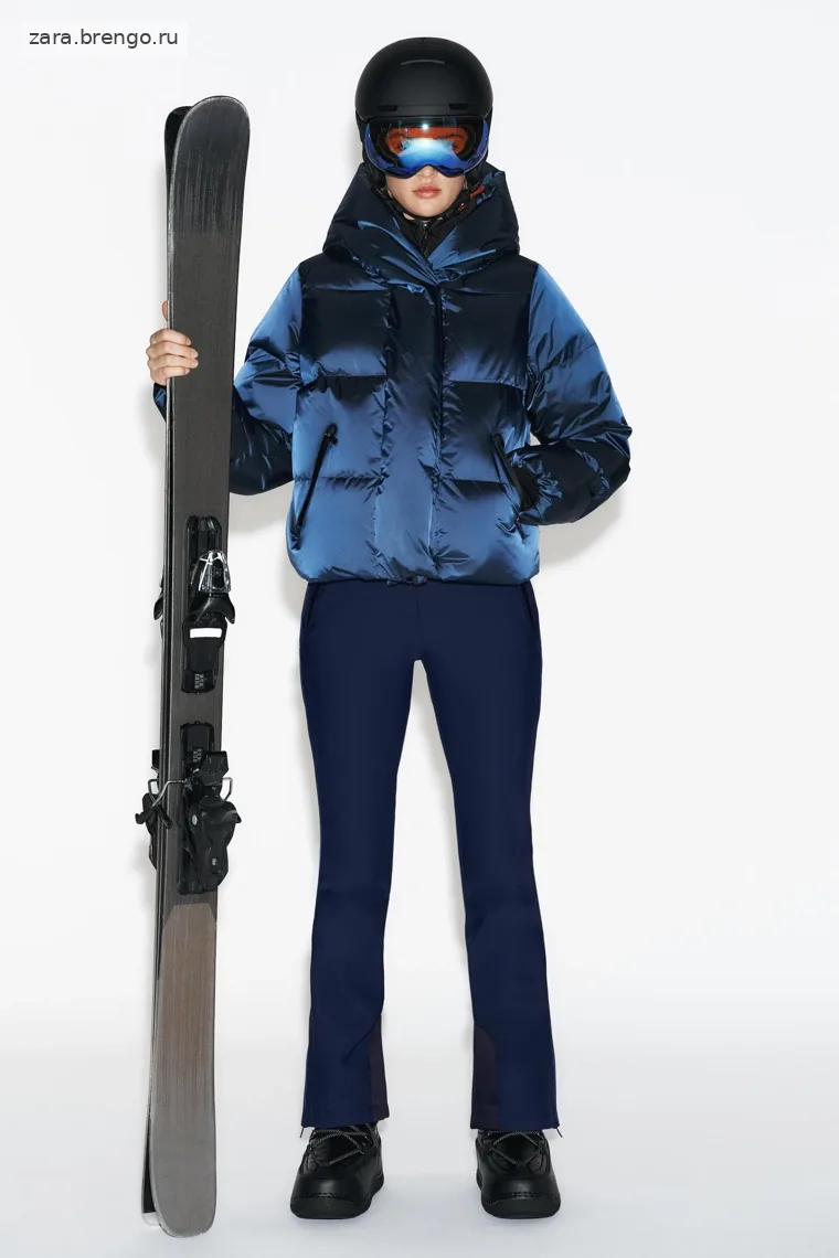 Утепленный пуховик с капюшоном, ветрозащитой и технологией recco® ski collection
