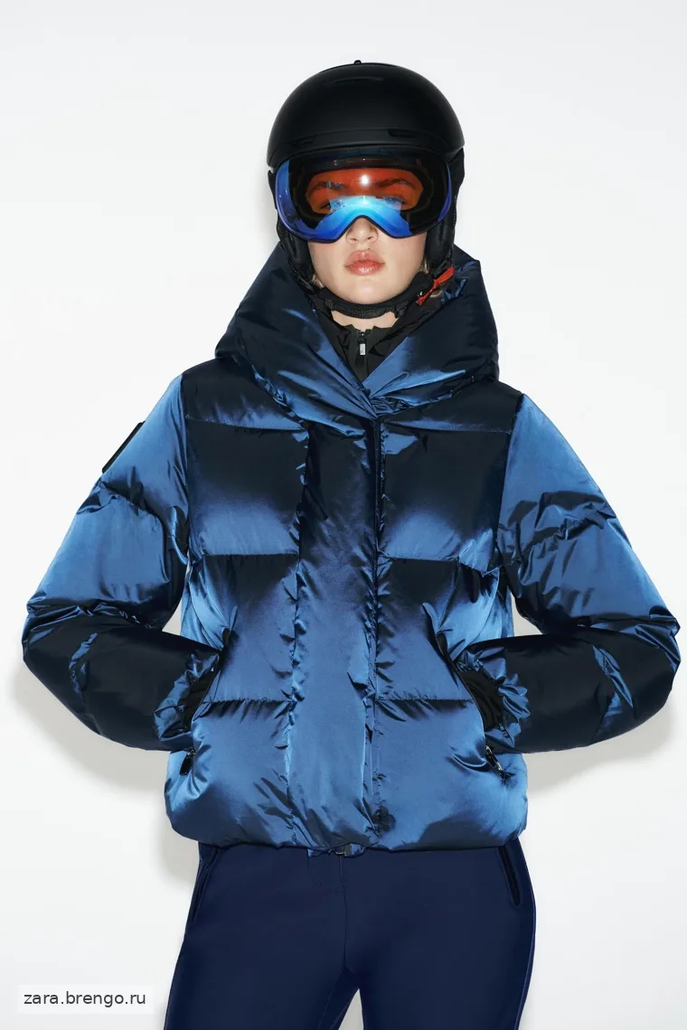 Утепленный пуховик с капюшоном, ветрозащитой и технологией recco® ski collection