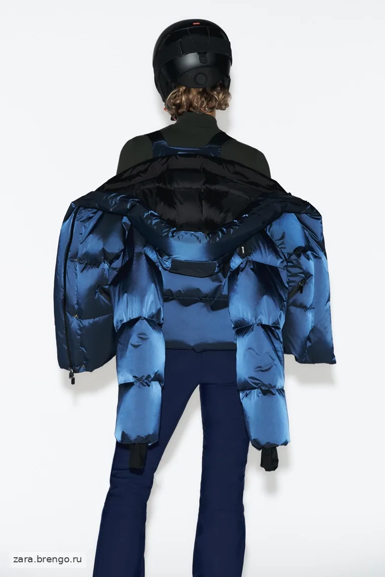 Утепленный пуховик с капюшоном, ветрозащитой и технологией recco® ski collection